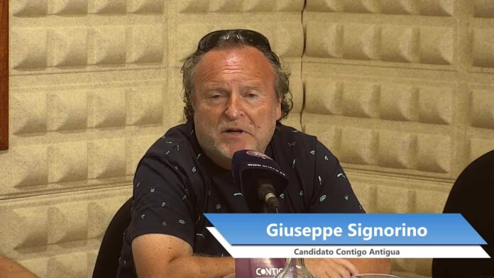 Giuseppe Signorino Giuseppe Signorino "Contigo Antigua es el único partido que tiene un plan coordinado de todas las áreas del municipio"