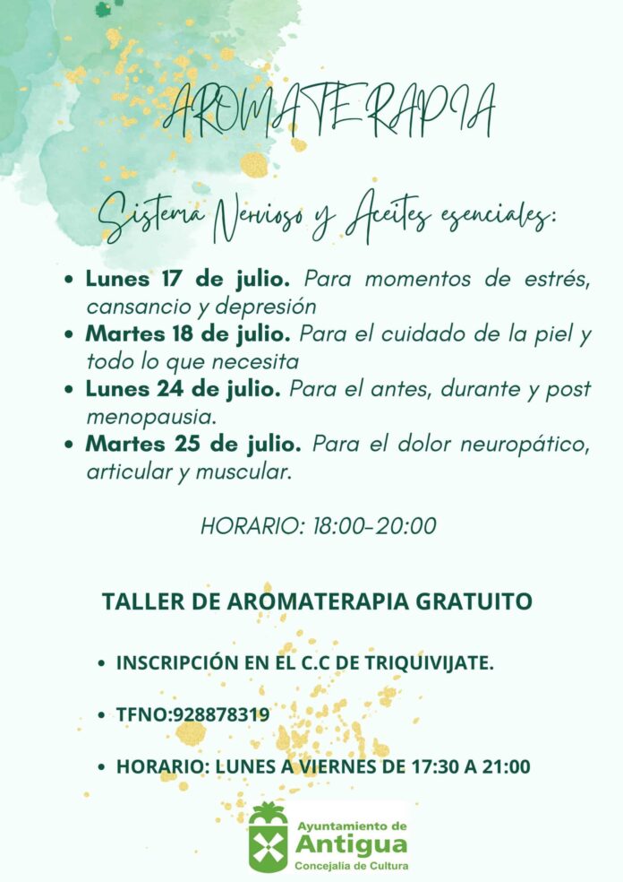 El Ayuntamiento organiza un Taller de Aromaterapia en Triquivijate