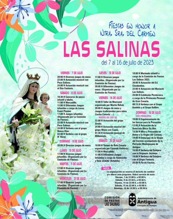 Comienzan las Fiestas de Las Salinas en Honor a Nuestra Señora del Carmen