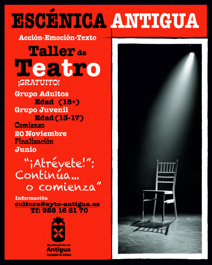 Antigua organiza un Taller de Teatro de Acción Emoción y Texto