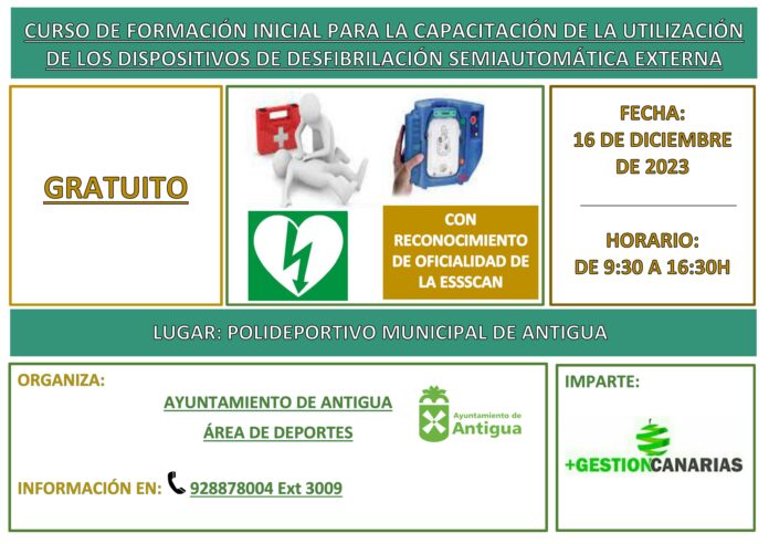 Curso formativo y gratuito sobre el Uso de Dispositivos de Desfibrilación Semiautomática