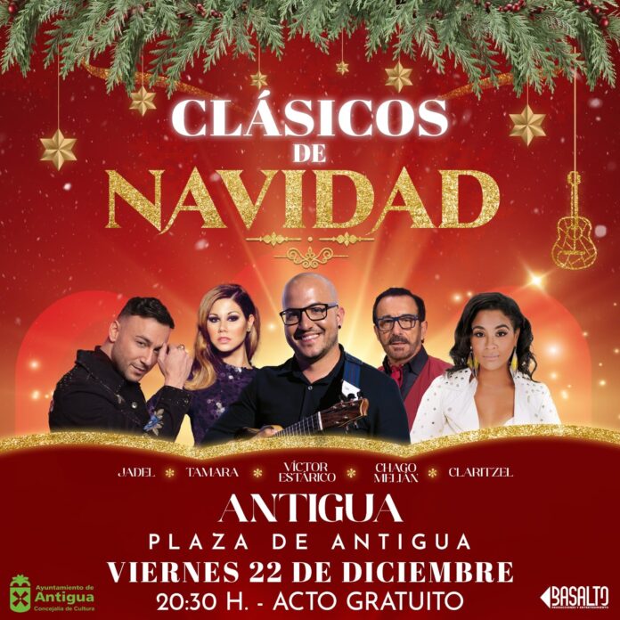 Papa Noel Visita la plaza de Antigua y su Pista de Hielo este viernes