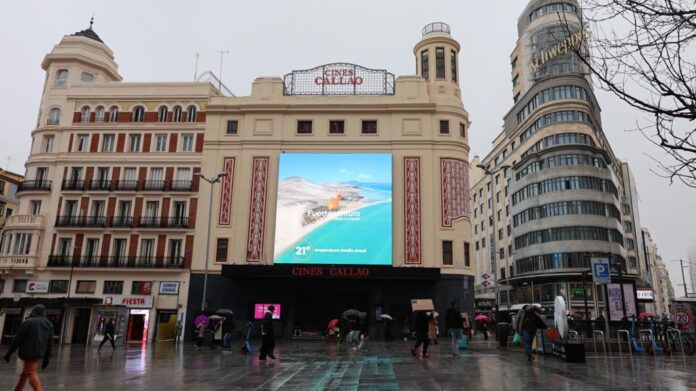 Fuerteventura se promociona en las pantallas gigantes de la Plaza del Callao en Madrid