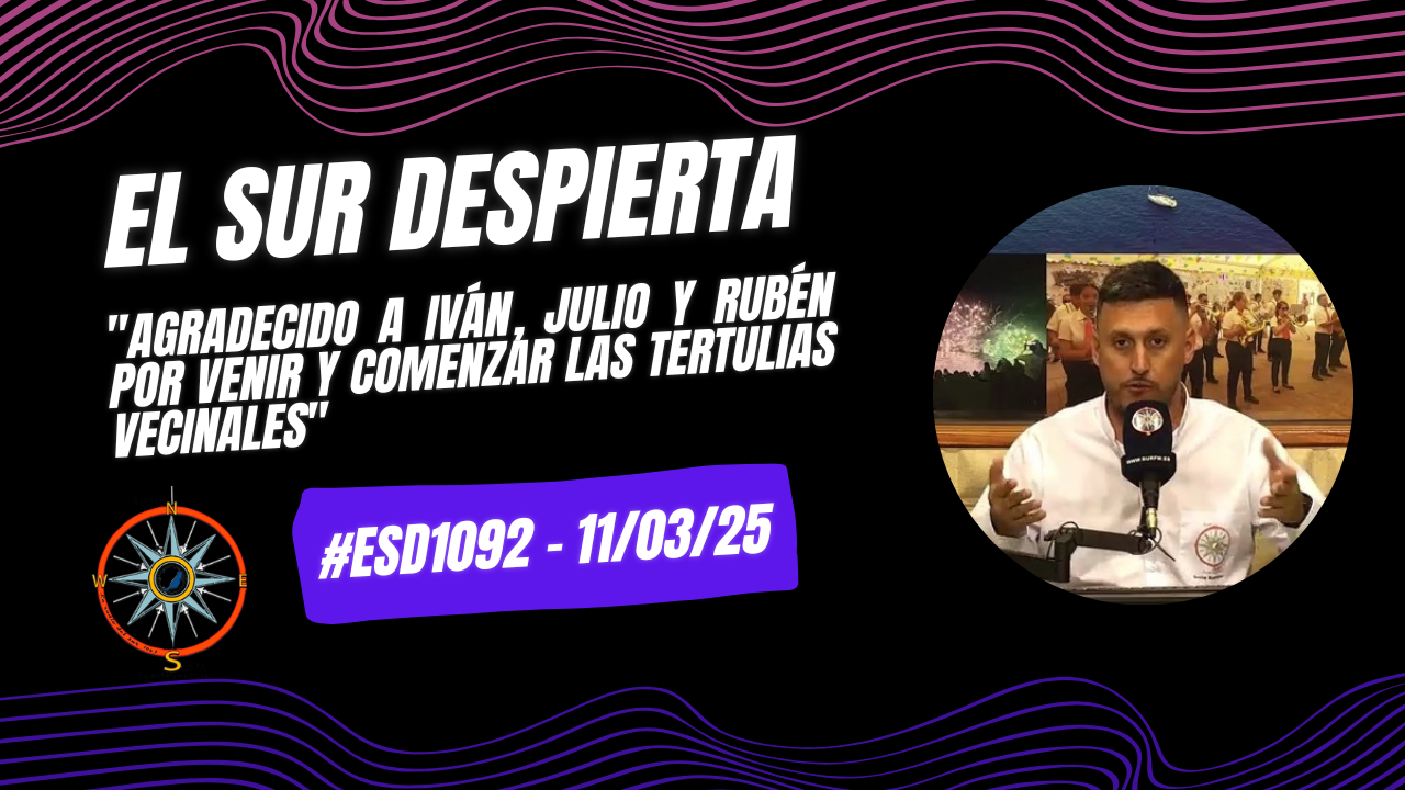 David Rodríguez "Agradecido a Iván, Julio y Rubén por venir y comenzar las tertulias vecinales"
