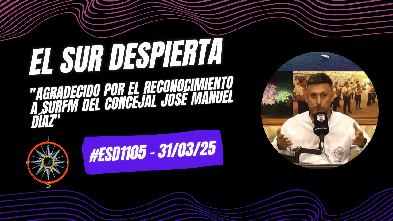 David Rodríguez "Agradecido por el reconocimiento a SurFM del concejal José Manuel Díaz"
