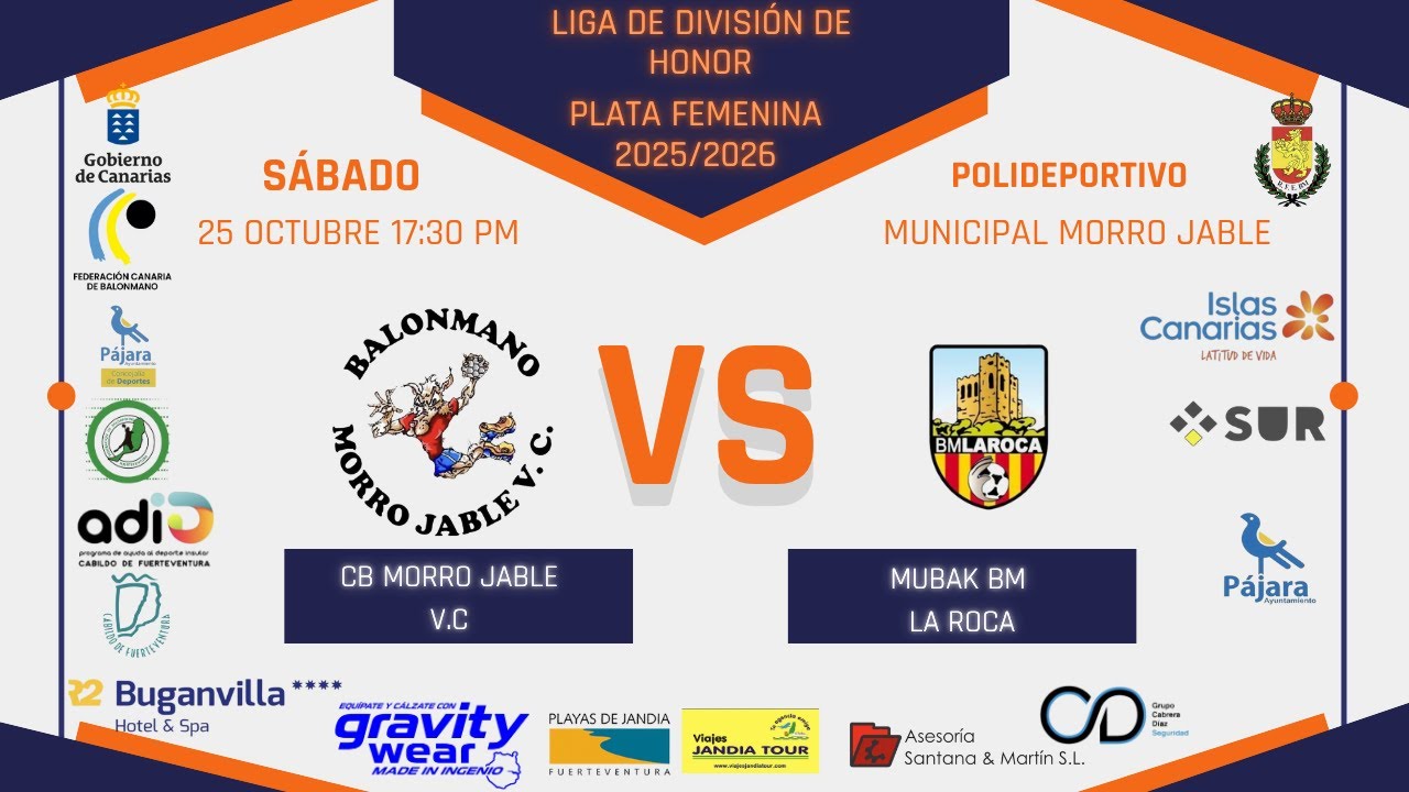 Balonmano CB Morro Jable Virgen del Carmen - Mubak BM La Roca 25/10/25