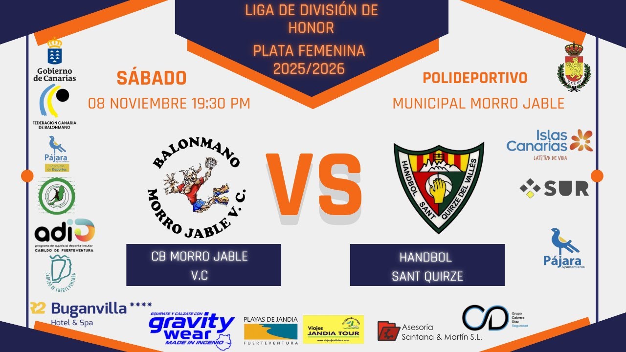 Balonmano CB Morro Jable Virgen del Carmen - Handbol Sant Quirze 08/11/25