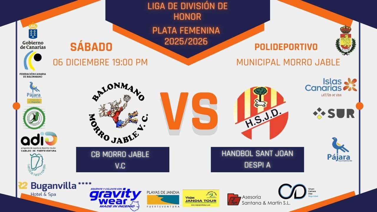 Balonmano CB Morro Jable Virgen del Carmen - Handbol Sant Joan Despi A 06/12/25