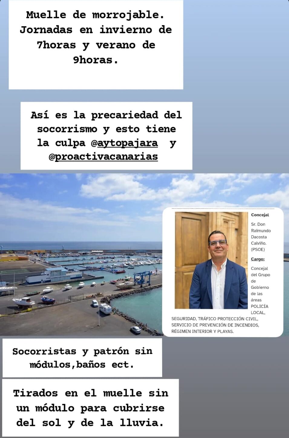 Fotografías enviadas por los socorristas