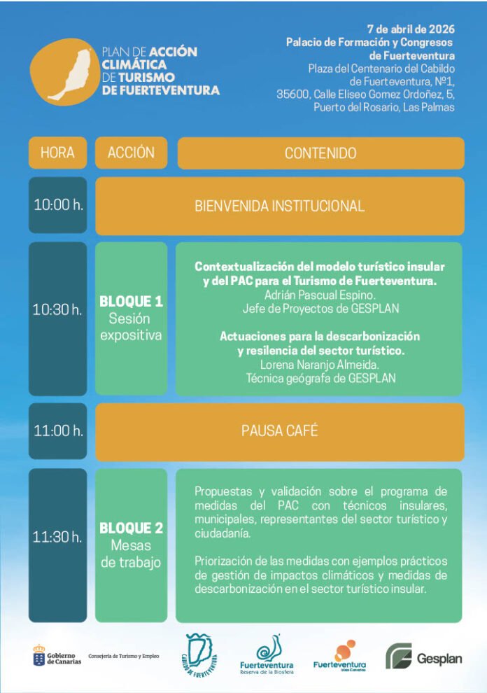 Plan de Acción Climática para el Turismo de Fuerteventura