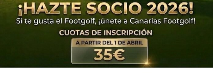 Hazte socio 2026 Canarias Footgolf